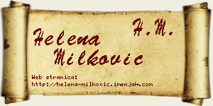 Helena Milković vizit kartica